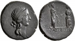 PONTUS. Amisus. Pseudo-autonomous issue. Diassarion (?) (Bronze, 24 mm, 10.13 g, 1 h). Diademed head of Apollo (?) to right, below, [monogram]. Rev. A...