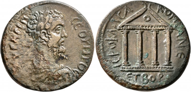 PONTUS. Comana. Septimius Severus, 193-211. Tetrassarion (Orichalcum, 30 mm, 15....