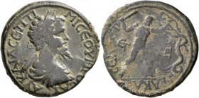 PONTUS. Heracleopolis (as Sebastopolis). Septimius Severus, 193-211. Tetrassarion (Bronze, 28 mm, 11.22 g, 11 h), CY 208 = 205/6. AY KAI Λ CЄΠTIMI CЄO...