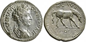 TROAS. Alexandria Troas. Commodus, 177-192. 'As' (Bronze, 25 mm, 7.43 g, 7 h). IMP CAI (sic!) M AVR COMMOD AVG Laureate, draped and cuirassed bust of ...