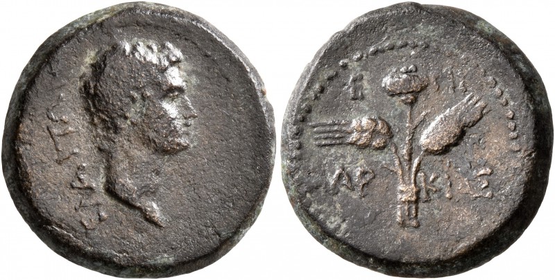 AEOLIS. Elaea. Augustus, 27 BC-AD 14. Assarion (Bronze, 19 mm, 6.50 g, 11 h), Ma...