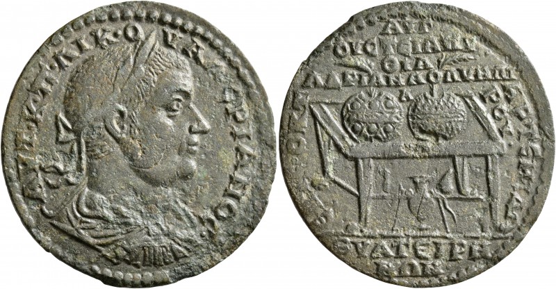 LYDIA. Thyateira. Valerian I, 253-260. Medallion (Bronze, 39 mm, 15.24 g, 7 h), ...