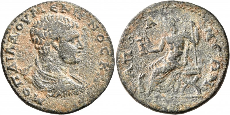 PHRYGIA. Apameia. Diadumenian, as Caesar, 217-218. Tetrassarion (Bronze, 29 mm, ...