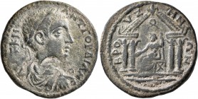 PHRYGIA. Bruzus. Gordian III, 238-244. Triassarion (Bronze, 27 mm, 11.62 g, 11 h). ΑΥΤ Κ Μ ΑΝΤ ΓΟΡΔΙΑΝΟ/Ϲ Laureate, draped and cuirassed bust of Gordi...