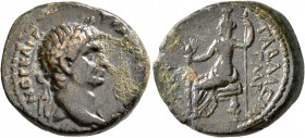 SYRIA, Seleucis and Pieria. Gabala. Trajan, 98-117. Diassarion (Orichalcum, 23 mm, 10.27 g, 12 h), CE 143 and AE 128 = 98 AD. AYT NEP KAIC TPA [CEB ΓE...