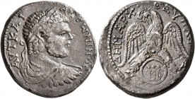 SYRIA, Decapolis. Gadara. Caracalla, 198-217. Tetradrachm (Silver, 26 mm, 14.39 g, 12 h), 215-217. AYT KAI ANTωNINOC Laureate, draped and cuirassed bu...