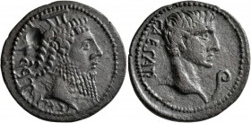 SYRTICA. Sabratha. Augustus, 27 BC-AD 14. 'As' (Bronze, 26 mm, 7.94 g, 1 h). SBRT'N - MN ŞY (in Neo-Punic) Head of Serapis to right, wearing kalathos....