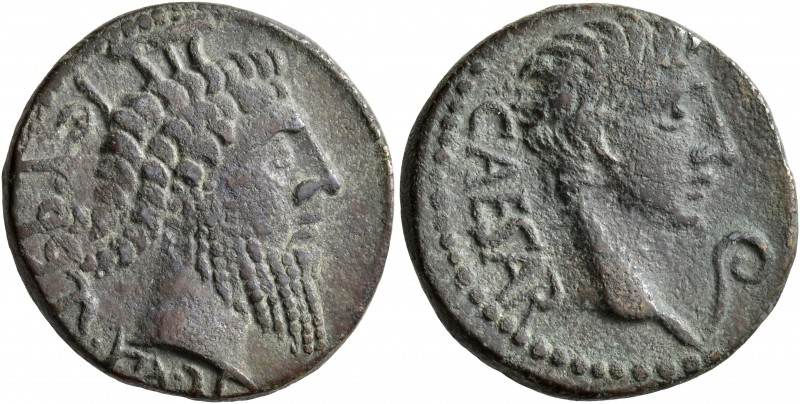 SYRTICA. Sabratha. Augustus, 27 BC-AD 14. As (Bronze, 22 mm, 8.30 g, 3 h). SBRT'...