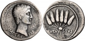Augustus, 27 BC-AD 14. Cistophorus (Silver, 26 mm, 10.97 g, 1 h), Ephesus, circa 25-20 BC. IMP•CAESAR Bare head of Augustus to right. Rev. AVGV-STVS S...