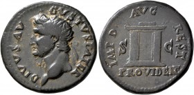 Divus Augustus, died AD 14. As (Copper, 26 mm, 11.14 g, 7 h), restitution issue, Rome, struck under Domitian, 81-82. DIVVS AVGVSTVS Radiate head of Di...