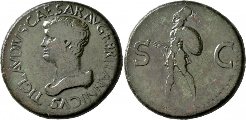 Britannicus, 41-55. Sestertius (Orichalcum, 34 mm, 27.01 g, 7 h), uncertain mint...