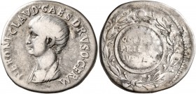 Nero, as Caesar, 50-54. Cistophorus (Silver, 25 mm, 10.97 g, 6 h), Pergamum, circa 50-51. NERONI•CLAVD•CAES•DRVSO•GERM Bare-headed and draped bust of ...