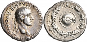 Galba, 68-69. Denarius (Silver, 18 mm, 3.50 g, 6 h), uncertain western mint (Tarraco?). SER•GALBA•IMP•CAESAR•AVG•P•M•TR•P Laureate head of Galba to ri...