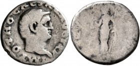 Otho, 69. Denarius (Silver, 18 mm, 2.84 g, 7 h), Rome. IMP OTHO CAESAR AVG TR P Bare head of Otho to right. Rev. SECV[RITAS•P•R] Securitas standing fr...