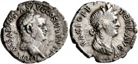 Vespasian, 69-79. Denarius (Silver, 18 mm, 2.60 g, 7 h), Ephesus, 70. IMP CAESAR VESPAS AVG COS III TR P P P Laureate head of Vespasian to right. Rev....