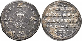 John I Zimisces, 969-976. Miliaresion (Silver, 21 mm, 2.31 g, 6 h), Constantinopolis. +IҺSЧS XRISTЧS ҺICA✷ Cross crosslet set upon globus above two st...