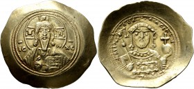 Michael VII Ducas, 1071-1078. Histamenon (Gold, 29 mm, 4.41 g, 7 h), Constantinopolis. Bust of Christ Pantokrator facing, raising his right hand in be...