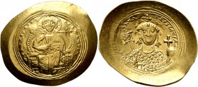 Michael VII Ducas, 1071-1078. Histamenon (Gold, 29 mm, 4.42 g, 6 h), Constantinopolis. Bust of Christ Pantokrator facing, raising his right hand in be...