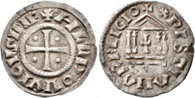CAROLINGIANS. Louis 'le Pieux' (the Pious), as Emperor Louis I, 814-840. Denier (Silver, 21 mm, 1.67 g, 6 h), Dorestad, circa 822-840. + HLVDOVVICVS I...