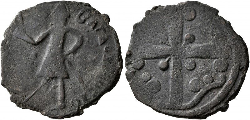 CRUSADERS. Edessa. Baldwin II, second reign, 1108-1118. Follis (Bronze, 22 mm, 3...