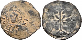 CRUSADERS. Uncertain. Follis (Bronze, 21 mm, 2.03 g), uncertain mint, first half of the 12th century. Nimbate bust of Christ facing; in fields IC - XC...
