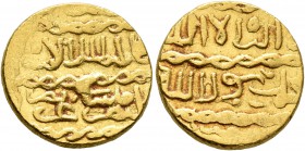 ISLAMIC, Mamluks. al-Ashraf Sayf al-Din Qa'itbay, AH 872-901 / AD 1468-1496. Ashrafi (Gold, 15 mm, 3.47 g, 9 h), Halab. Album 1027. Minor areas of wea...