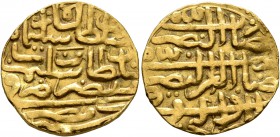 ISLAMIC, Ottoman Empire. Sulayman II Qanuni ('the Lawgiver'), AH 926-974 / AD 1520-1566. Sultani (Gold, 19 mm, 3.45 g, 1 h), Misr, AH 926 = AD 1519/15...