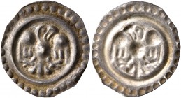 GERMANY. Rottweil. Circa 1300-1330. Bracteat (Silver, 19 mm, 0.34 g). Eagle standing facing with wings spread, head to right; all within annular borde...