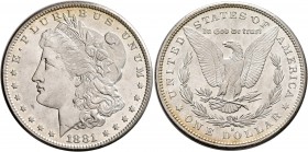 UNITED STATES. Morgan Dollar (Silver, 37 mm, 26.78 g, 7 h), San Francisco, 1881 S. KM 110. Virtually as struck.