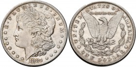 UNITED STATES. Morgan Dollar (Silver, 37 mm, 26.75 g, 7 h), San Francisco, 1881 S. KM 110. Good extremely fine.