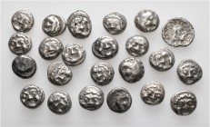 A lot containing 23 silver coins. All: Parion drachms. Fine to very fine. LOT SOLD AS IS, NO RETURNS. 23 coins in lot.