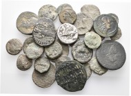 A lot containing 1 silver and 32 bronze coins. All: Greek and Roman. Fine to very fine. LOT SOLD AS IS, NO RETURNS. 33 coins in lot.


From an old ...