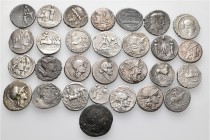 A lot containing 28 silver and 1 bronze coins. All: Roman Republican. Fine to very fine. LOT SOLD AS IS, NO RETURNS. 29 coins in lot.


From the Ma...