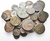 A lot containing 3 silver and 62 bronze coins. All: Greek, Roman Imperial, Byzantine and early Medieval. Fine to very fine. LOT SOLD AS IS, NO RETURNS...