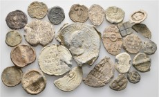 A lot containing 25 lead seals. Includes: Greek, Roman, Byzantine and Medieval. Fine to very fine. LOT SOLD AS IS, NO RETURNS. 25 seals in lot.