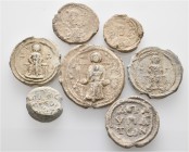 A lot containing 7 lead seals. All: Byzantine. Fine to very fine. LOT SOLD AS IS, NO RETURNS. 7 seals in lot.