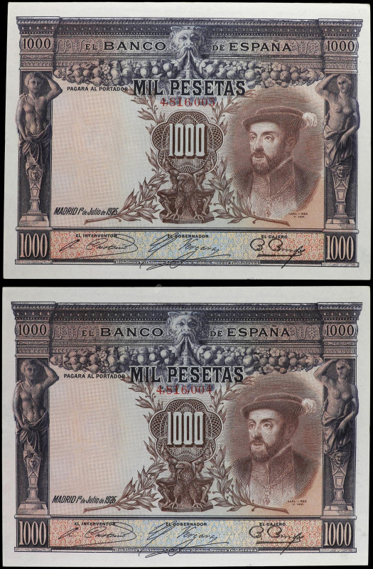 SPANISH BANK NOTES: CIVIL WAR, REPUBLICAN ZONE

Lote 2 billetes 1.000 Pesetas....
