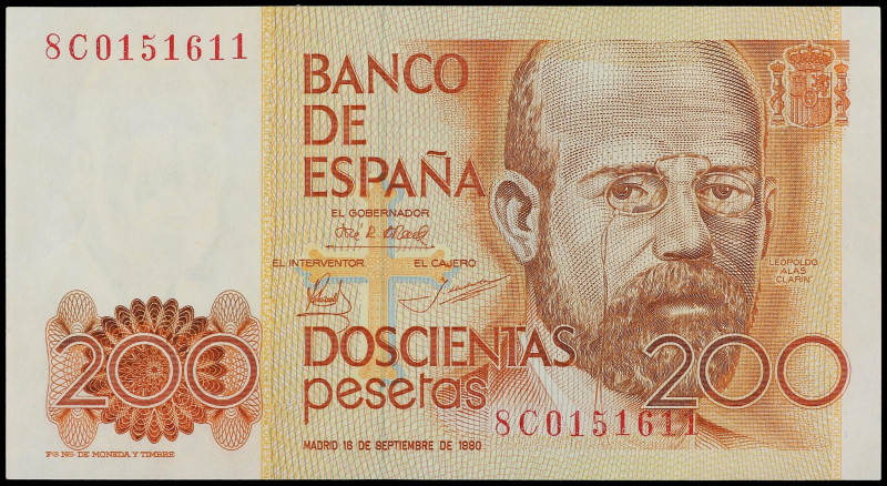 SPANISH BANK NOTES: JUAN CARLOS I

200 Pesetas. 16 Septiembre 1980. Clarín. Nu...