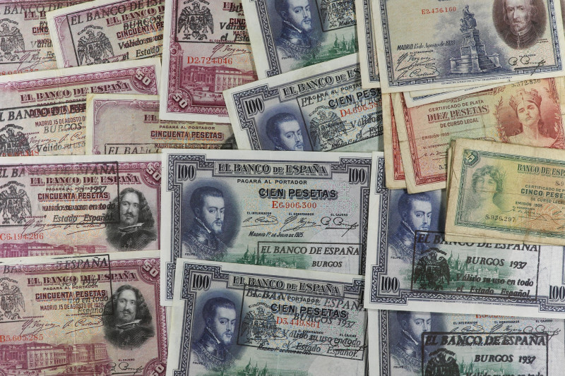 SPANISH BANK NOTES: LOTS AND COLLECTIONS

Lote 128 billetes 5 a 100 Pesetas. 1...