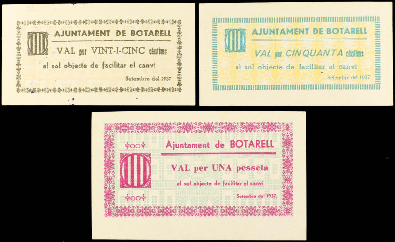 PAPER MONEY OF THE CIVIL WAR: CATALUNYA

Catalonia

Lote 3 billetes 25, 50 C...