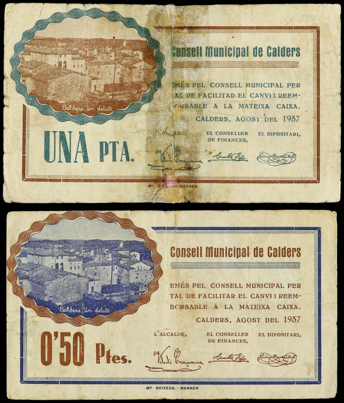 PAPER MONEY OF THE CIVIL WAR: CATALUNYA

Catalonia

Lote 2 billetes 0´ 50 y ...