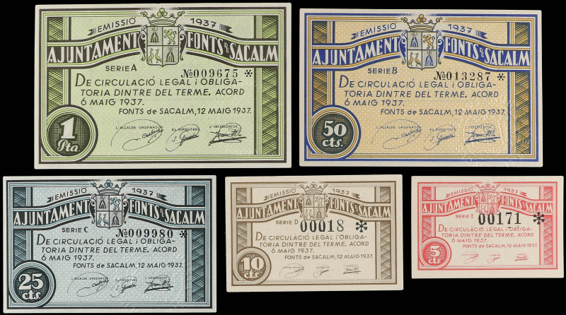 PAPER MONEY OF THE CIVIL WAR: CATALUNYA

Catalonia

Lote 5 billetes 5, 10, 2...