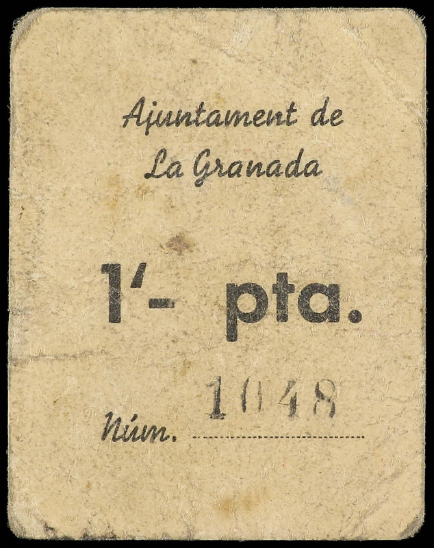 PAPER MONEY OF THE CIVIL WAR: CATALUNYA

Catalonia

1 Pesseta. Aj. de LA GRA...