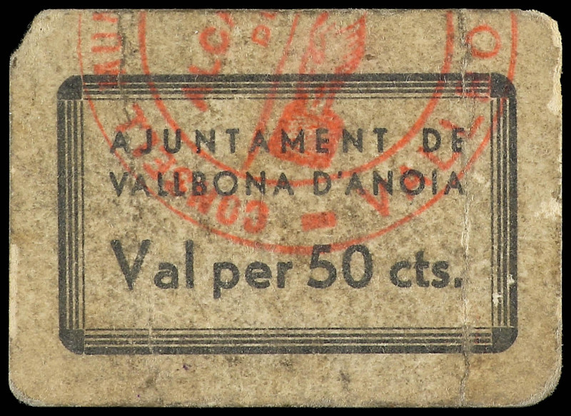 PAPER MONEY OF THE CIVIL WAR: CATALUNYA

Catalonia

50 Cèntims. Aj. de VALLB...