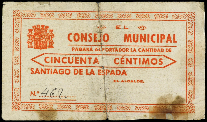 PAPER MONEY OF THE CIVIL WAR: ANDALUCÍA

Andalucia

50 Céntimos. C.M. de SAN...