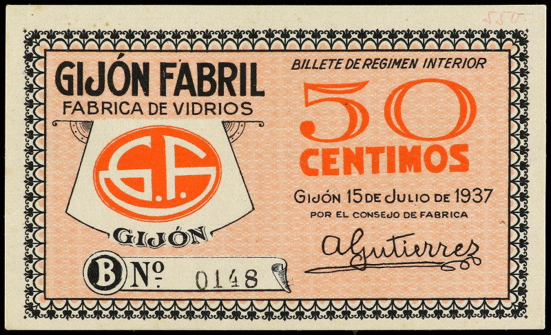 PAPER MONEY OF THE CIVIL WAR: ASTURIAS

Asturias

50 Céntimos. 15 Julio 1937...