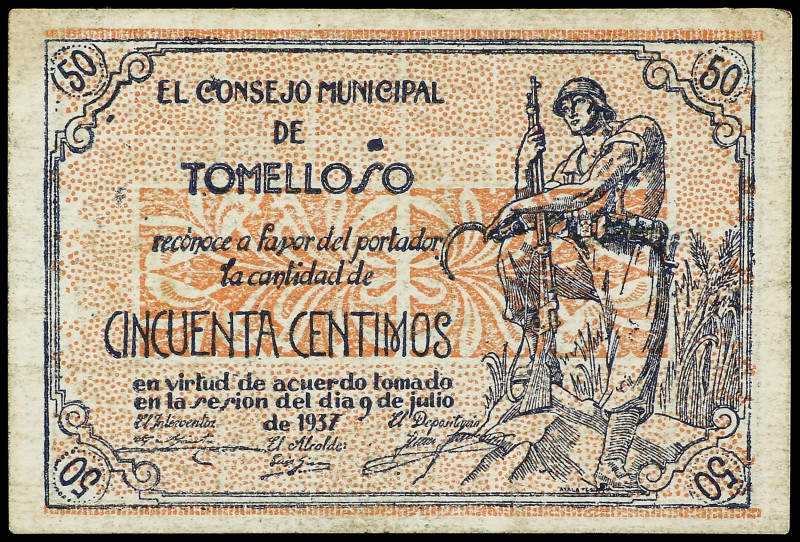 PAPER MONEY OF THE CIVIL WAR: CASTILLA-LA MANCHA

Castilla - La Mancha

50 C...