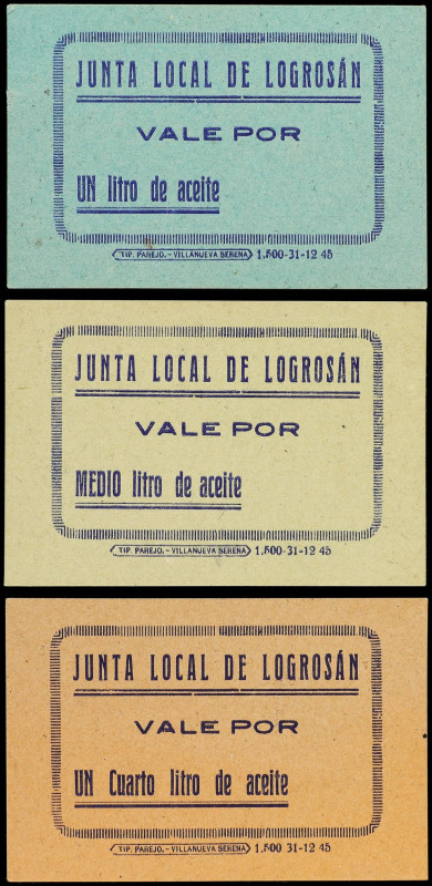 PAPER MONEY OF THE CIVIL WAR: EXTREMADURA

Extremadura

Lote 3 vales 1/4, 1/...