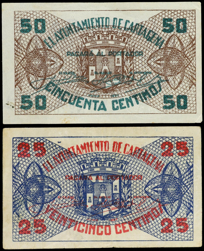 PAPER MONEY OF THE CIVIL WAR: MURCIA

Murcia

Lote 2 billetes 25 y 50 Céntim...