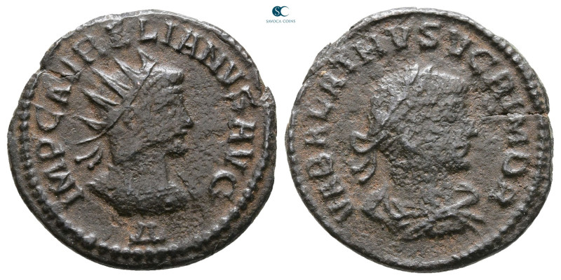 Aurelian and Vabalathus AD 270-275. Antioch
Antoninianus Æ

21 mm, 2,91 g

...